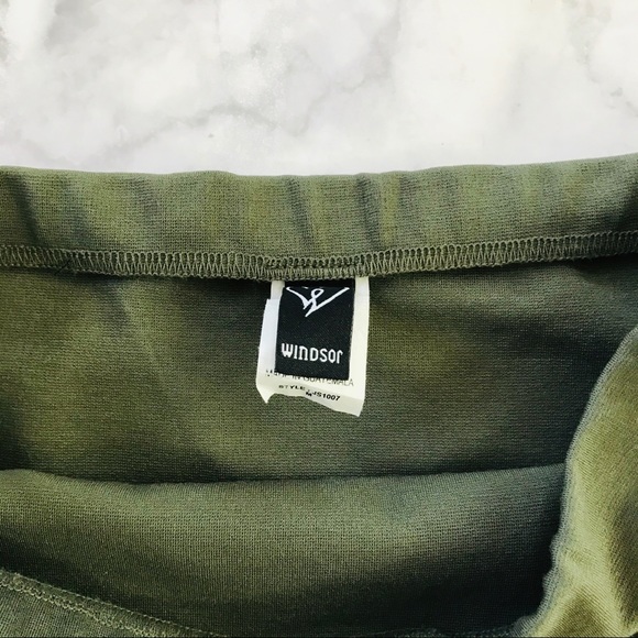 ✨WINDSOR olive asymmetrical tie skirt - Picture 2 of 4